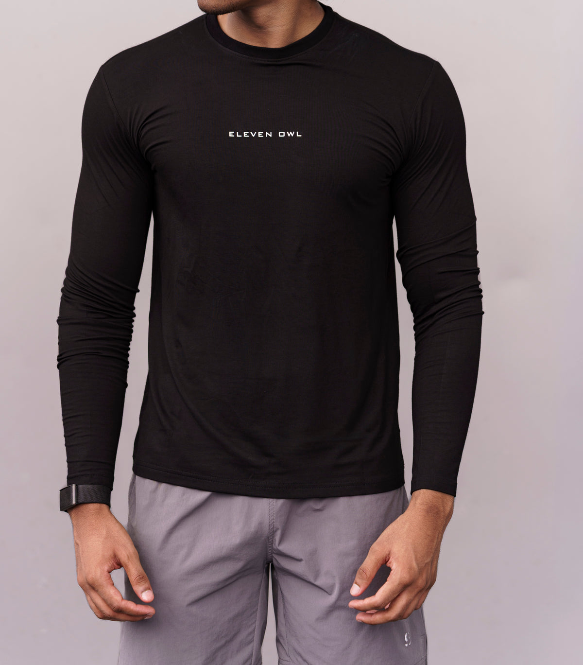Black Muscle fit long sleeve